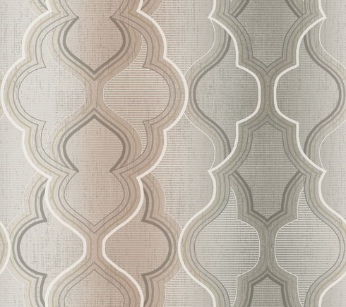 Modern Ombre Damask Brown Wallpaper