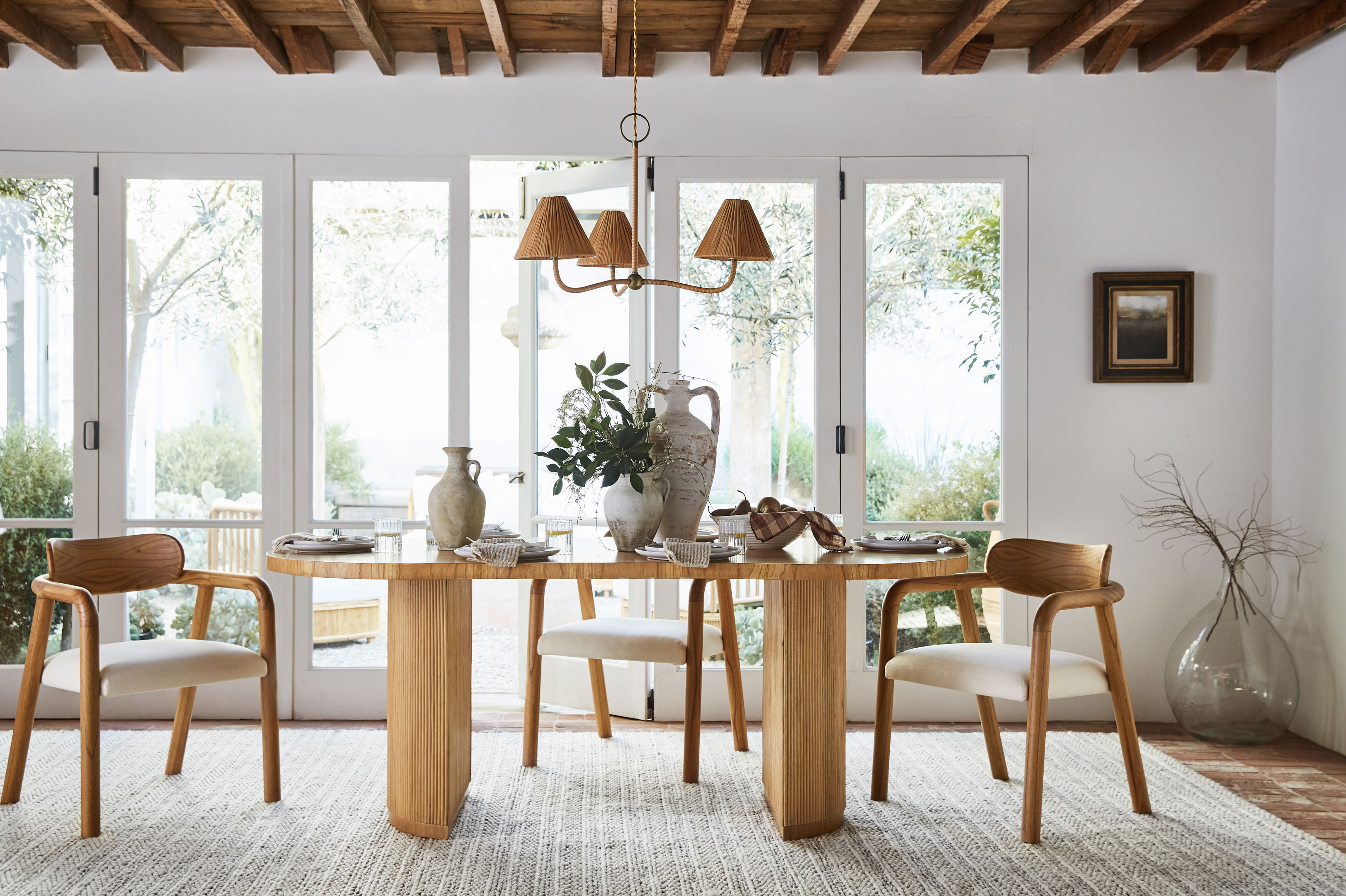 Gabriella Racetrack Dining Table, by Woven, 78" length x 38" width x 30" height View 2