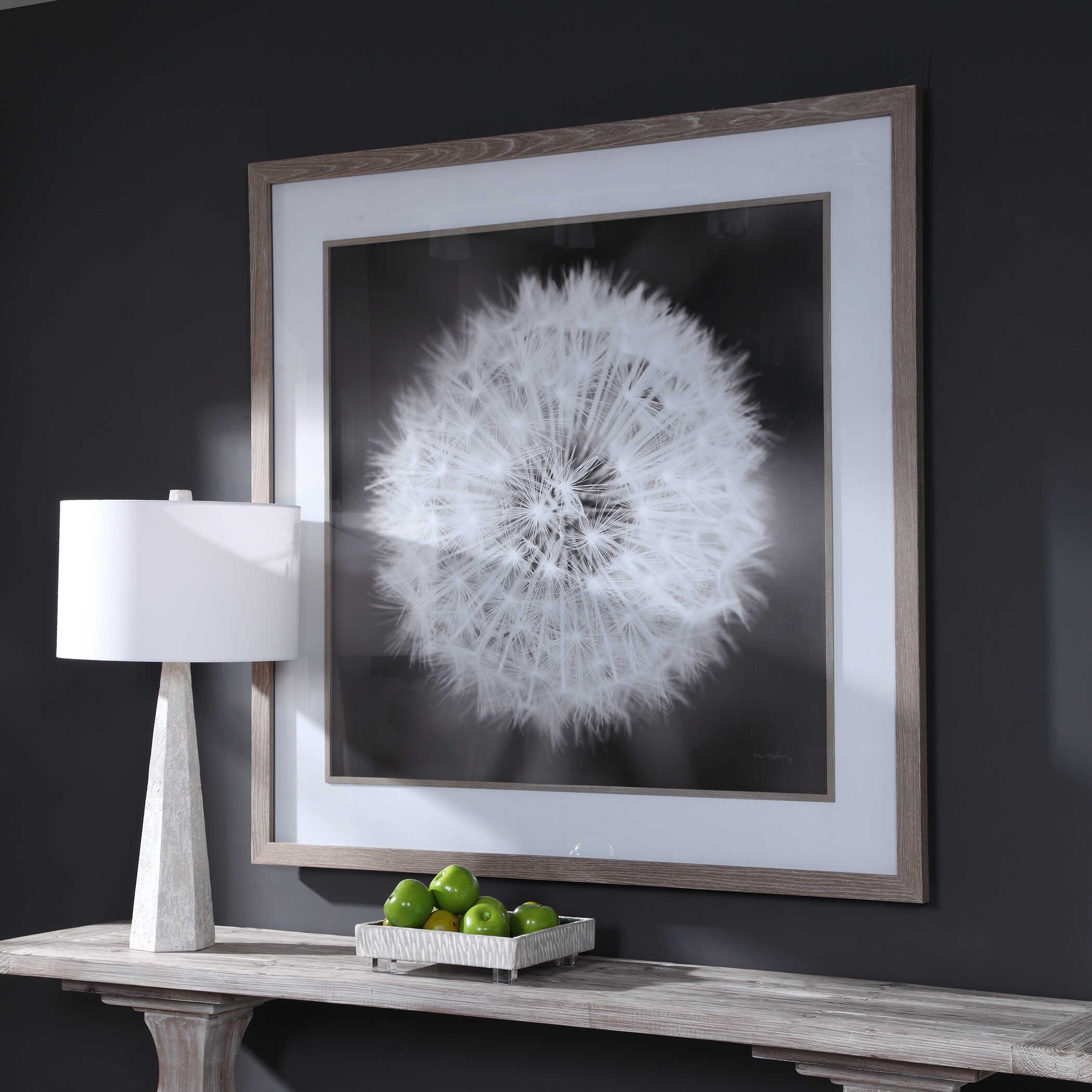 Dandelion Seedhead Framed Print, Painting by Uttermost, 53.75" width x 53.75" height x 3.12" depth View 4