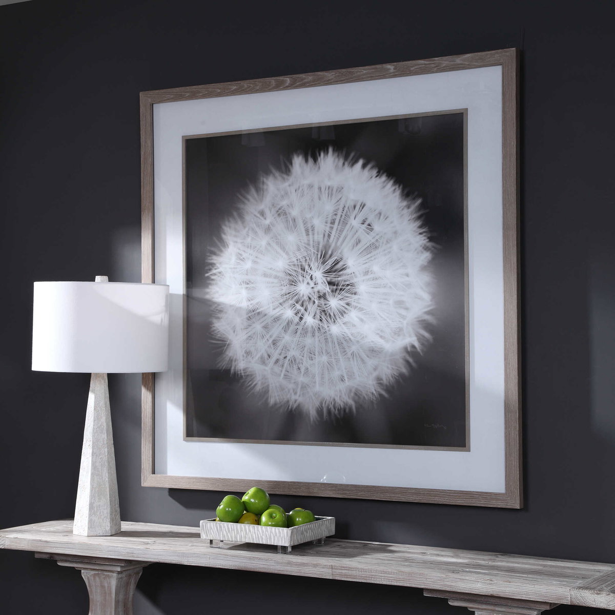 Dandelion Seedhead Framed Print, by Uttermost, 4'5.75" width x 4'5.75" height x 3.12" depth View 4