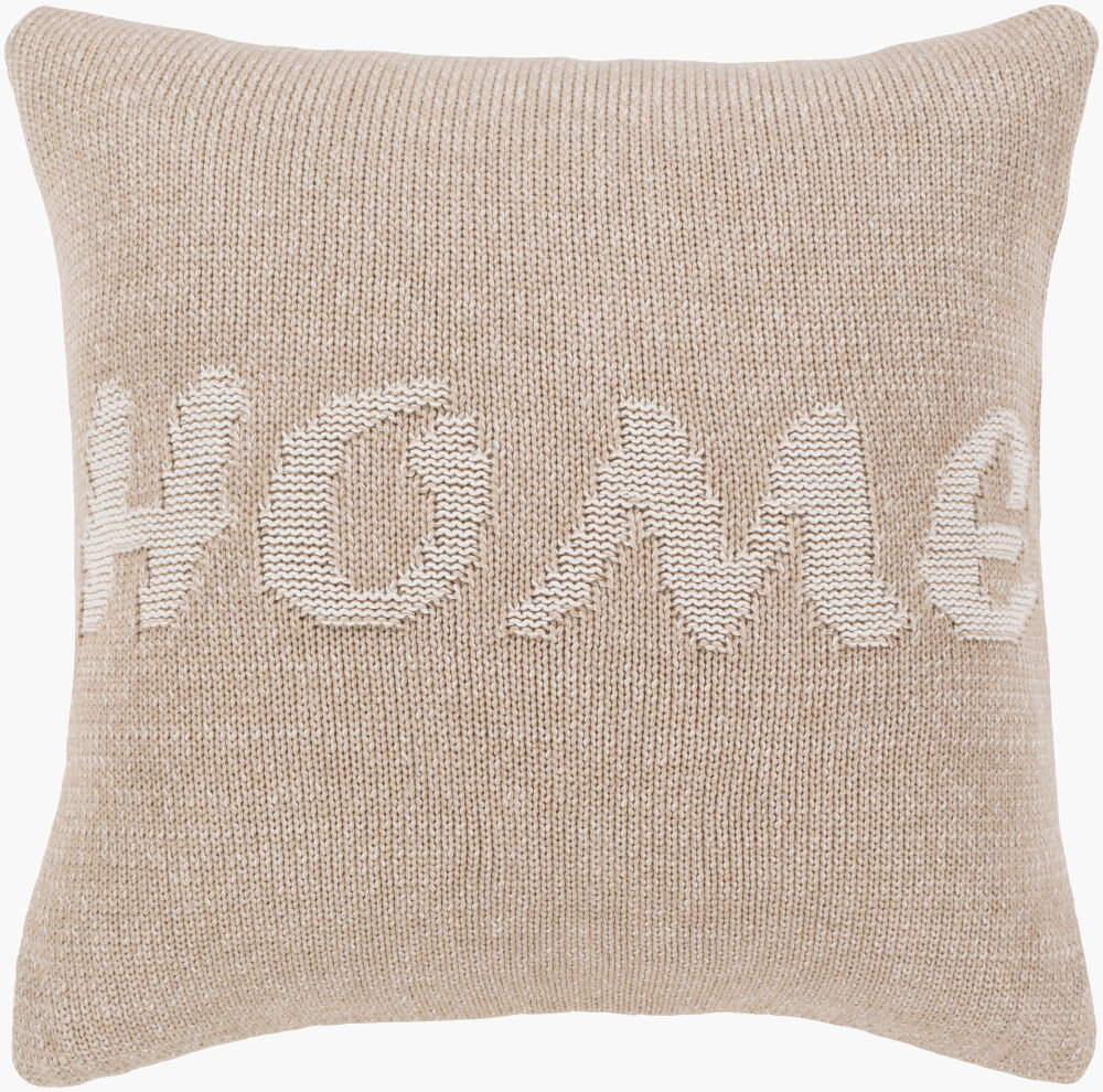 No Place Like Home Accent Pillow, Decorative Pillow by Surya, 18" length x 18" width