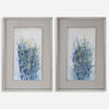 Indigo Florals Framed Art Set/2, Painting by Uttermost, 27.5" width x 41.5" height x 1.37" depth thumbnail 1