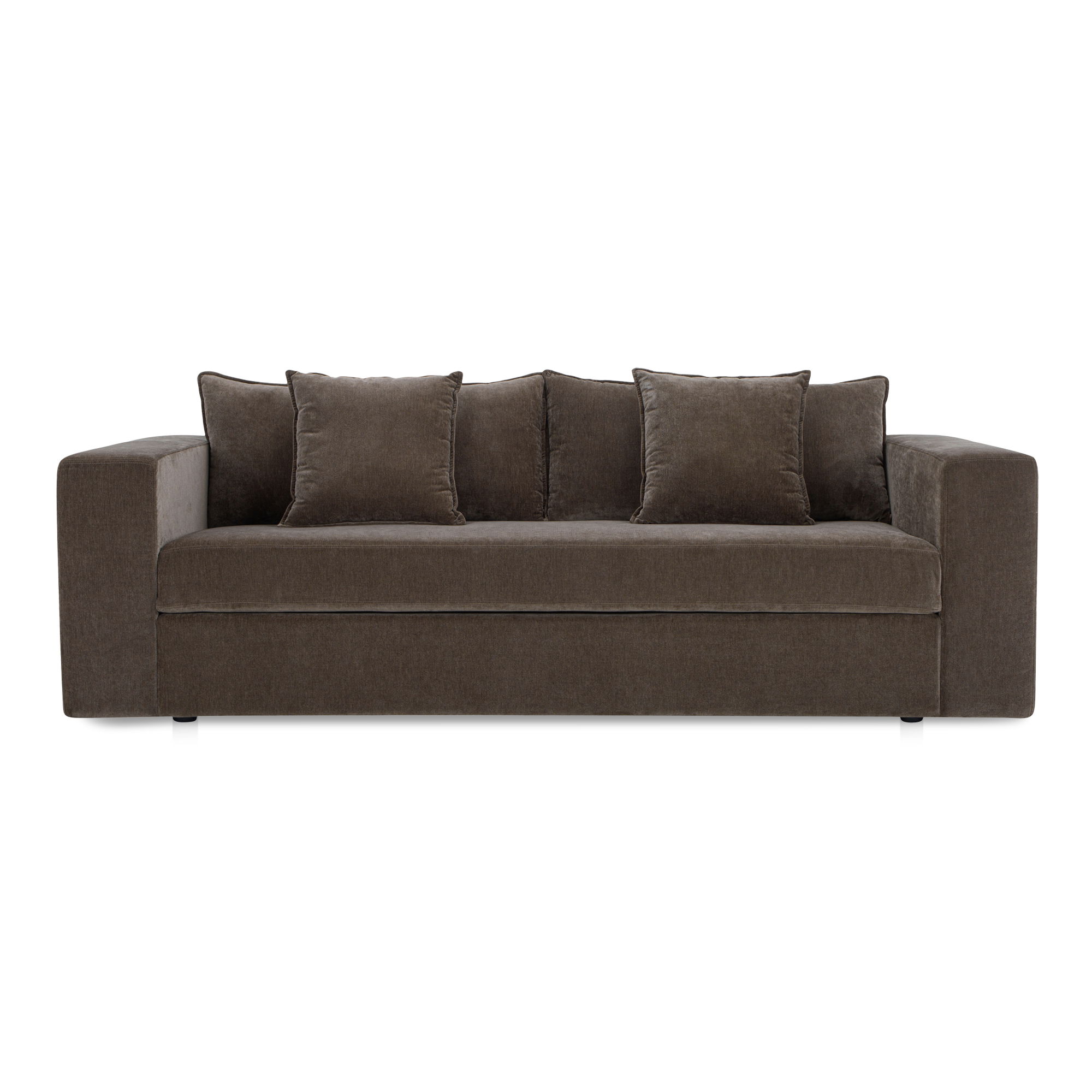 Kiran Sleeper Sofa Warm Charcoal, Sofa Bed by Moe's Home, 87.8" width x 24" height x 38.2" depth View 1