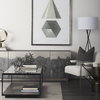 Zadie 20x20 Light Gray and Dark Gray Fabric Color Blocked Pillow Cover, Decorative Pillow by Mercana, 20" length x 20" width x 0.2" height thumbnail 4