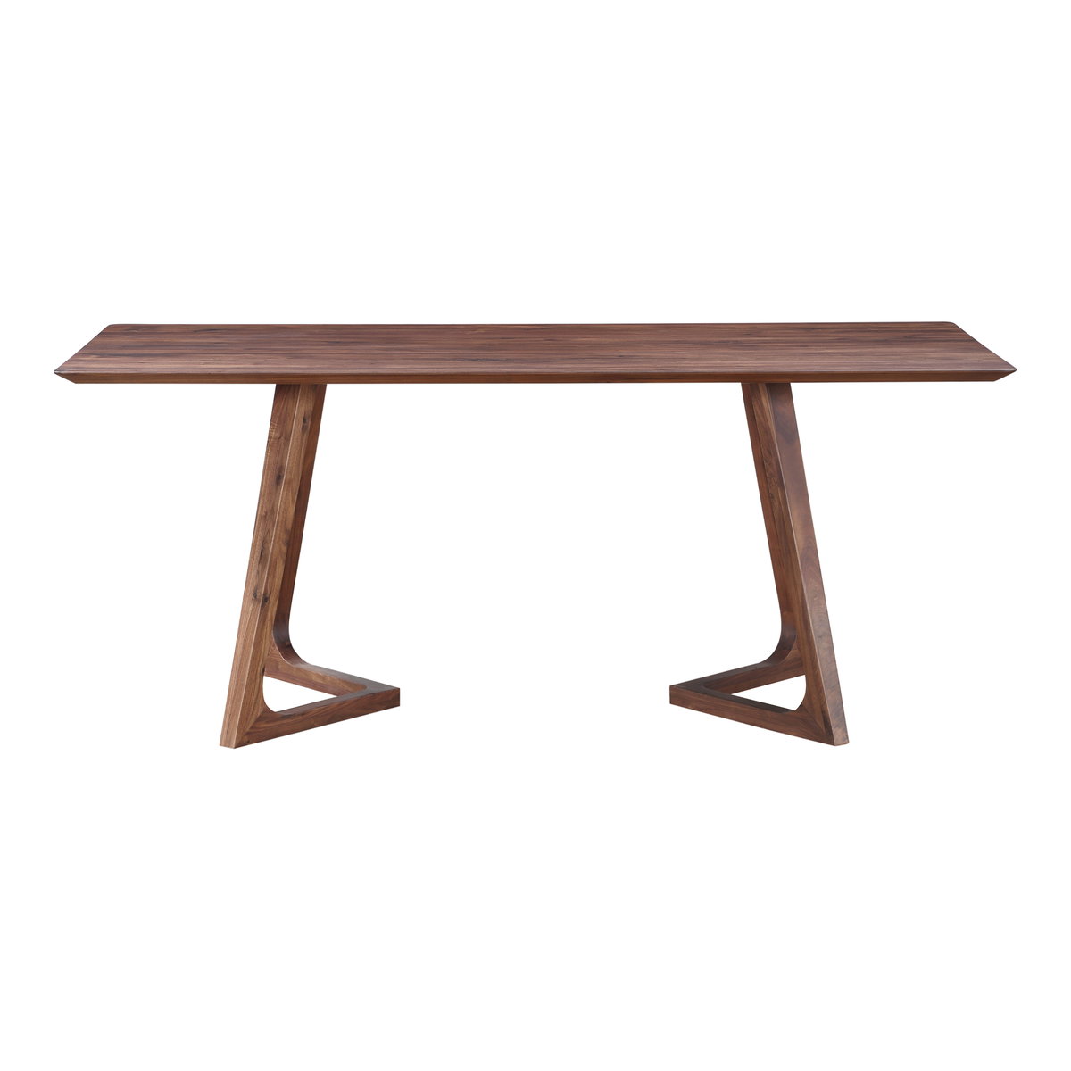 Godenza Rectangular Dining Table Walnut, by Moe's Home, 71" width x 29.5" height x 35.5" depth View 1