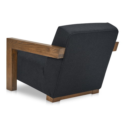 Garnet Lounge Chair Charcoal Wool Blend