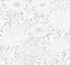 Wood Block Blooms Taupe & Silver Wallpaper 0 Wood Block Blooms Taupe & Silver Wallpaper thumbnail 0