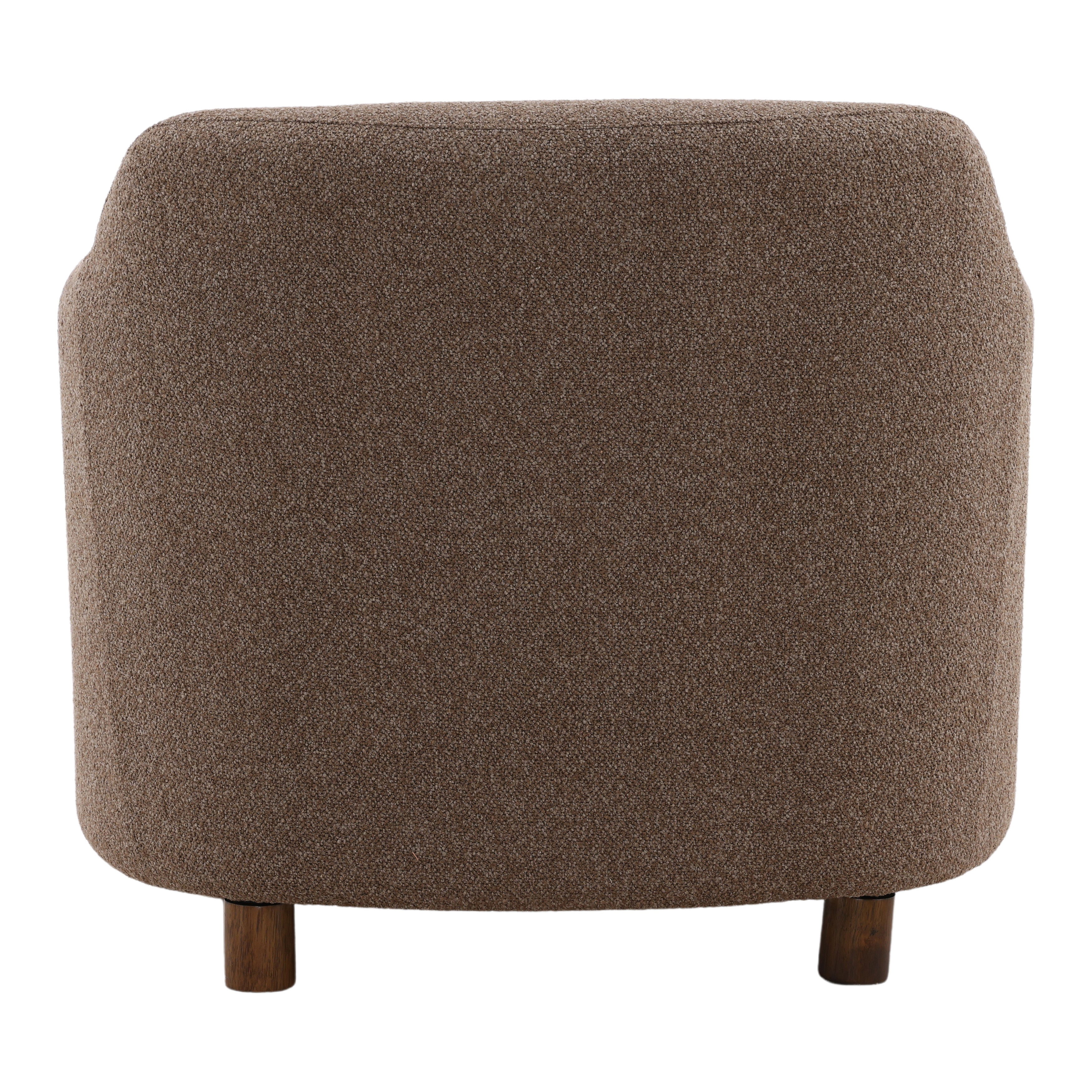 Saylor Occasional Chair Brown, Accent Chair by Dovetail, 34" width x 31.5" height x 36.5" depth View 4