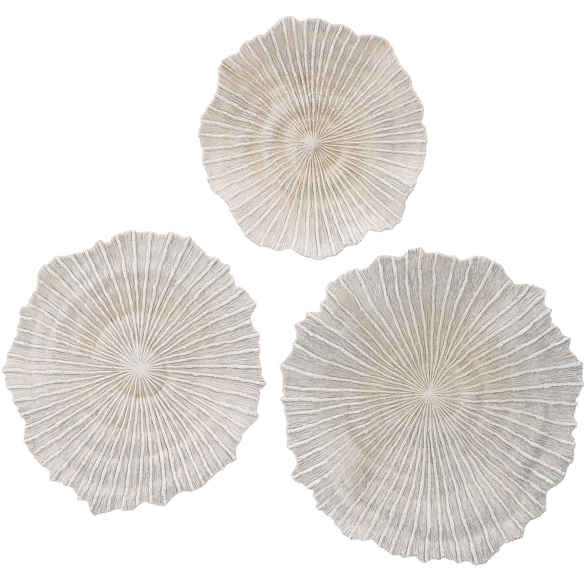 Ocean Gems Coral Wall Decor Set/3, Sculptural Wall Art by Uttermost, 21.75" width x 20.5" height x 3.5" depth View 5