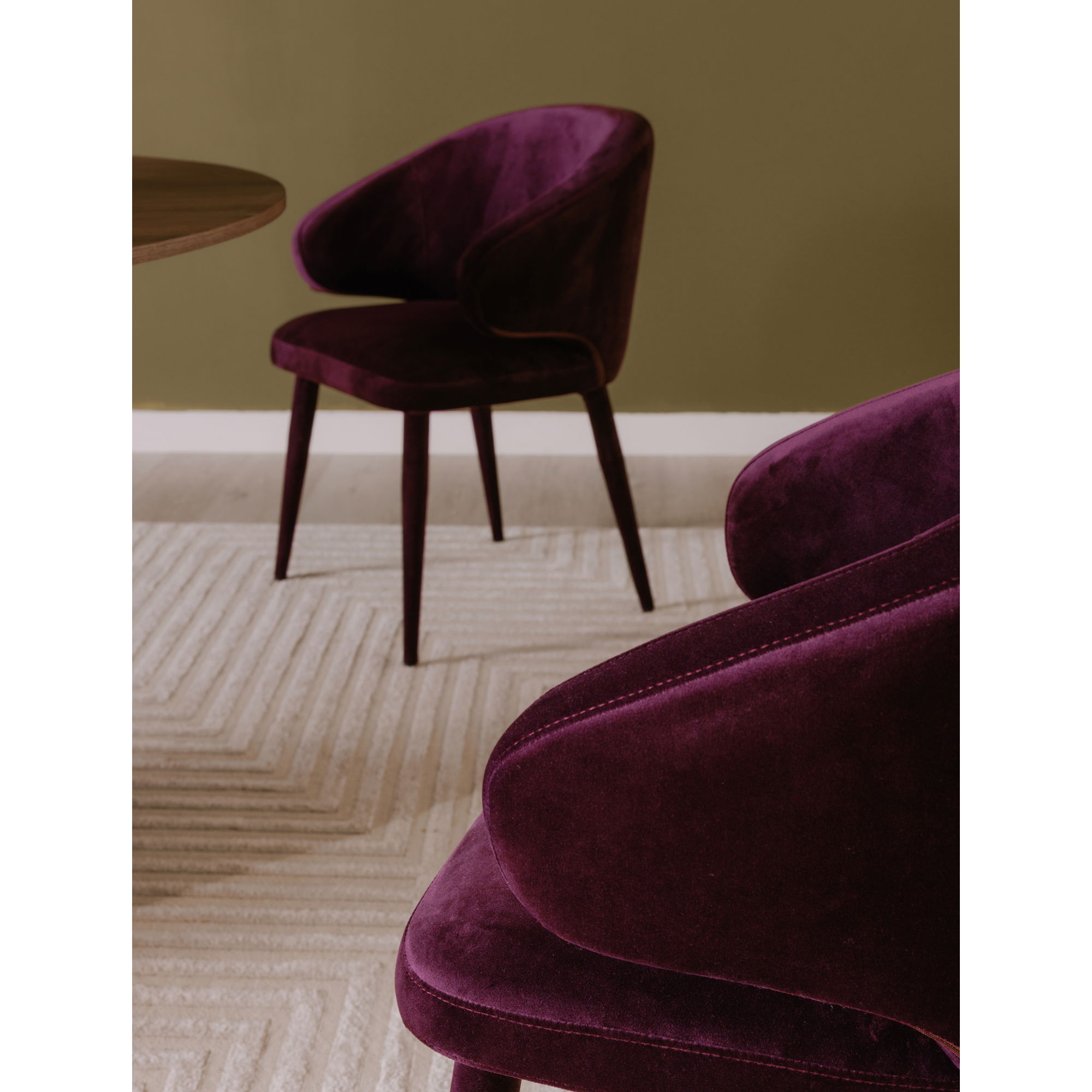 Stewart Dining Chair Purple large image 