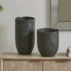 Komorebi Indoor-Outdoor Black Vases Set/2, by Uttermost, 9" width x 17" height x 9" depth thumbnail 2