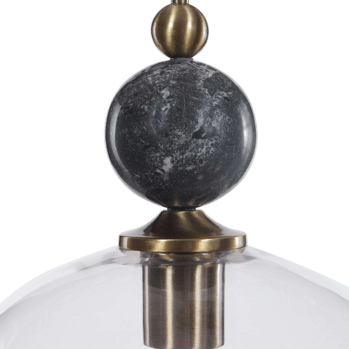 Mendota 1 Light Glass Pendant, by Uttermost, 13.75" width x 19" height x 13.75" diameter x 13.75" depth View 5