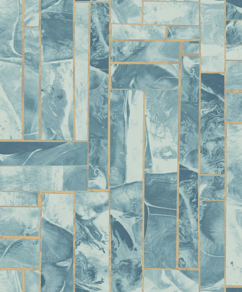 Moonbeams Indigo Wallpaper