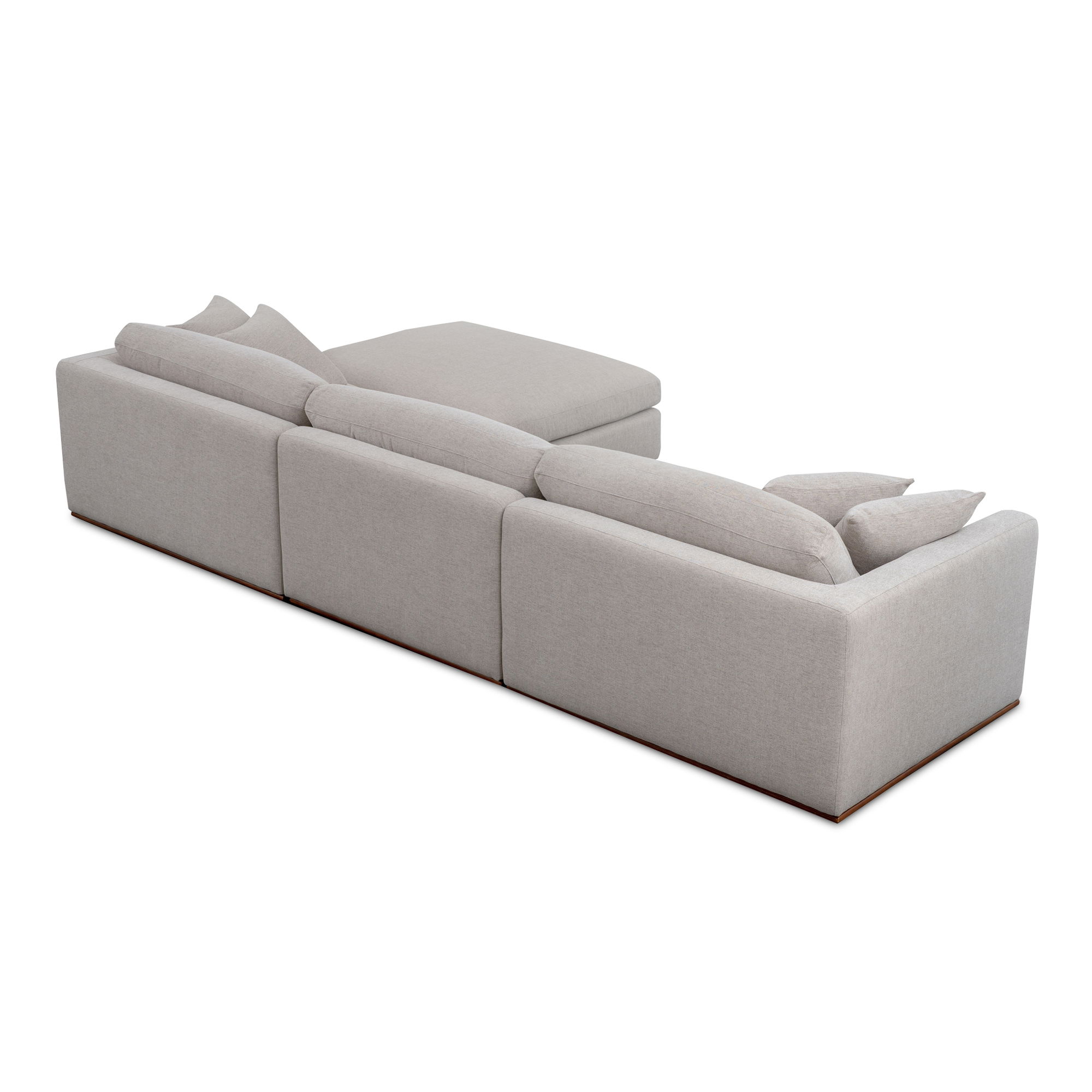 Rue Lounge Modular Sectional Flecked Grey large image 