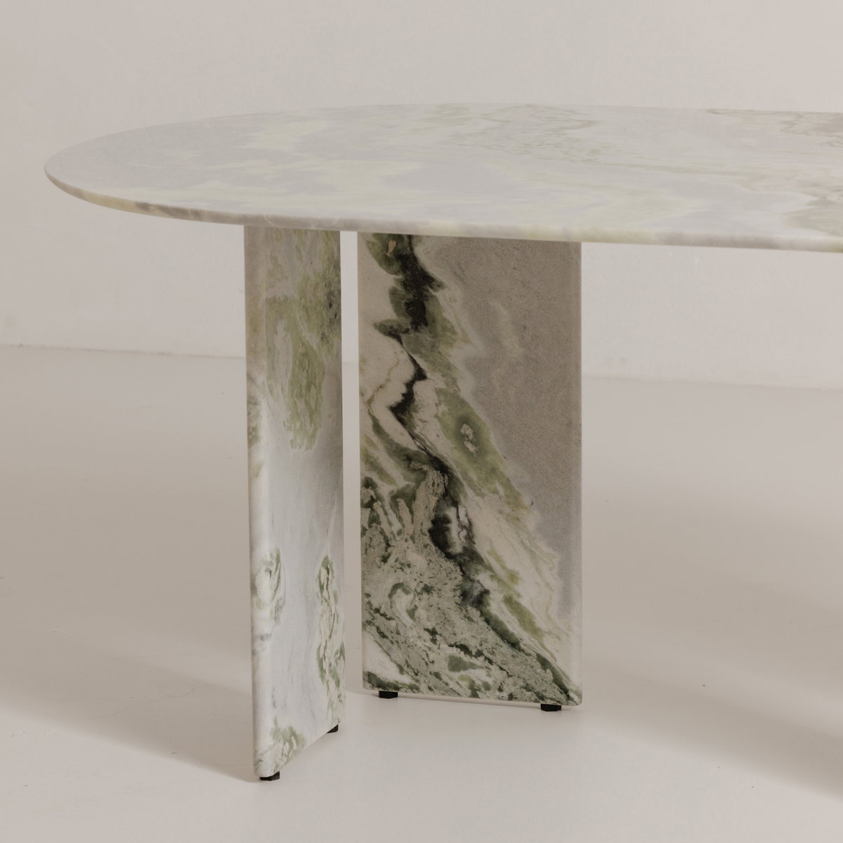 Celia Oval Dining Table Green Onyx Marble, by Moe's Home, 72" width x 30" height x 40" depth View 9