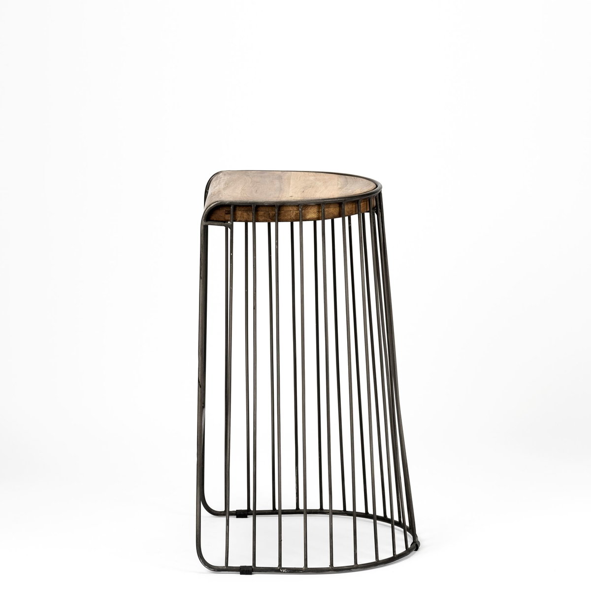 Seagram Backless 30.5in Seat Bar Stool | Brown Wood with Black Metal, Counter & Bar Stool by Mercana, 20" length x 18" width x 30.5" height View 4