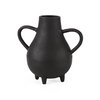 Cyrus Black Two handled Vase Decorative Object, by Mercana, 8.66" length x 4.72" width x 8.27" height thumbnail 1