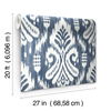 Hawthorne Ikat Blue Peel & Stick Wallpaper, by York Wall, 20' length x 2'3" width x 0.02" depth thumbnail 8