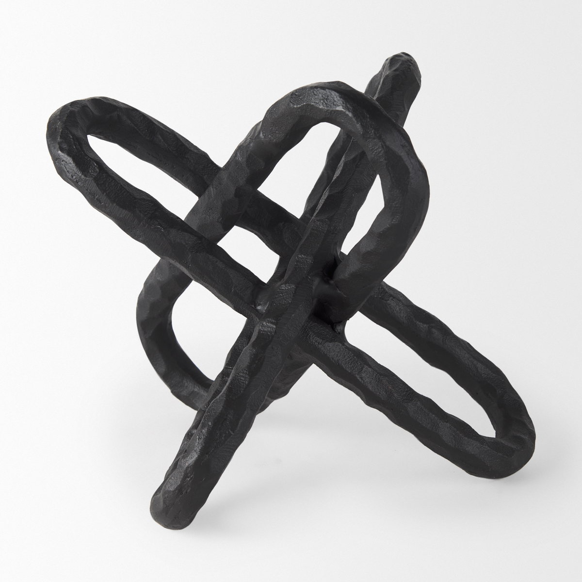 Wilhelm II (Large) 10L x 10W Black Metal Link Decor Object, Decorative Object by Mercana, 10.14" length x 10.14" width x 10.14" height View 7