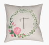Initials II Accent Pillow, Decorative Pillow by Surya, 18" length x 18" width thumbnail