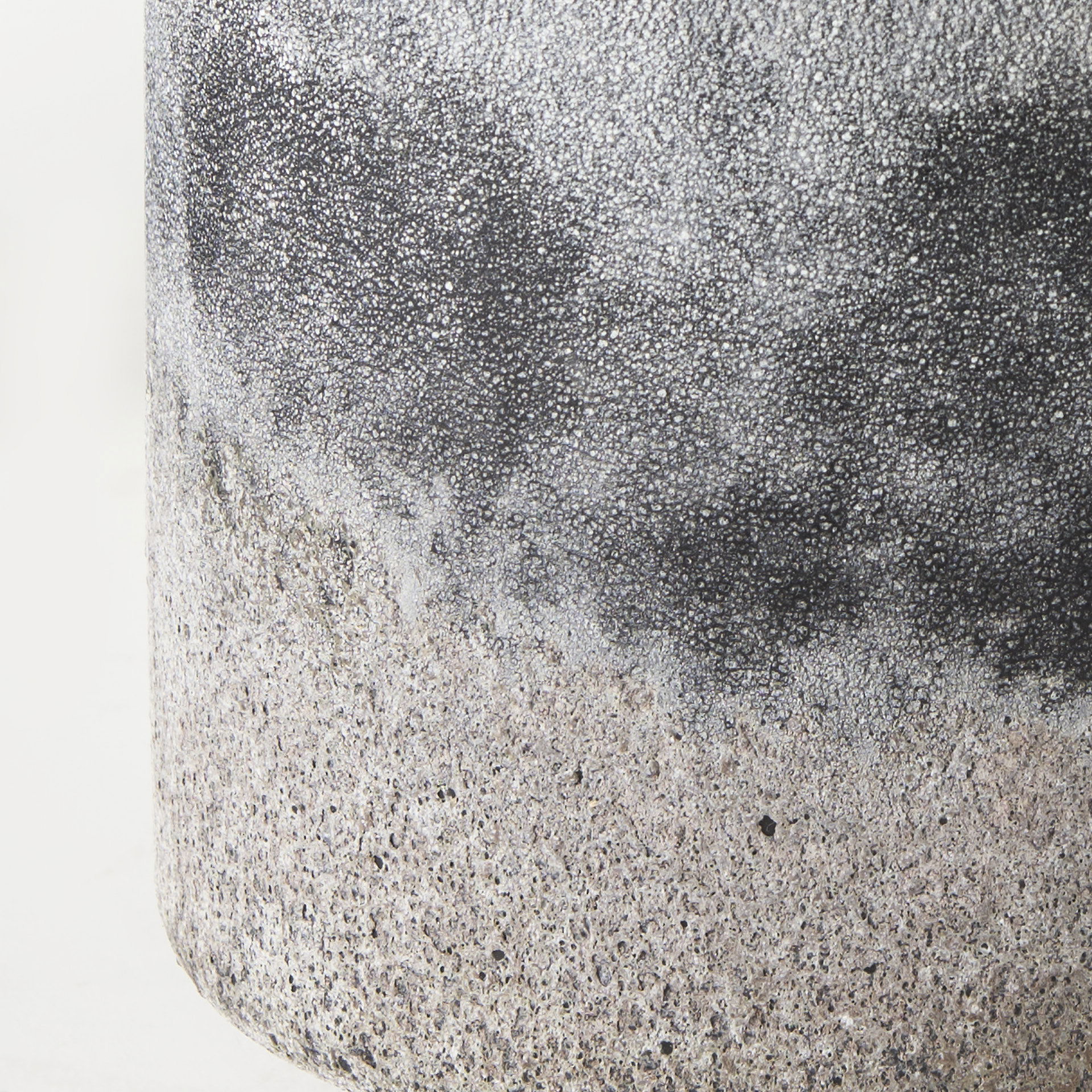 Squally  Black/Brown Glass Ombre Textured Small Vase large image 