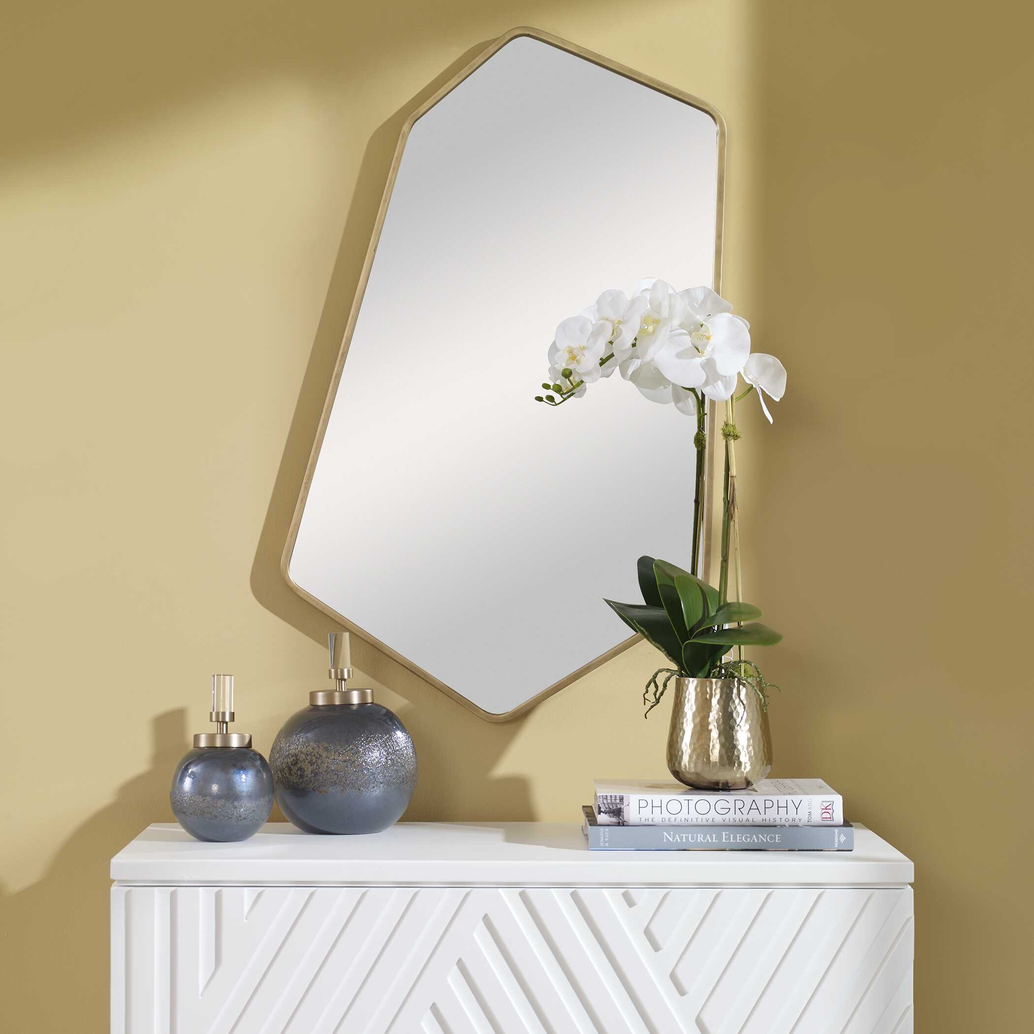 Linneah Large Gold Mirror Linneah Large Gold Mirror large image