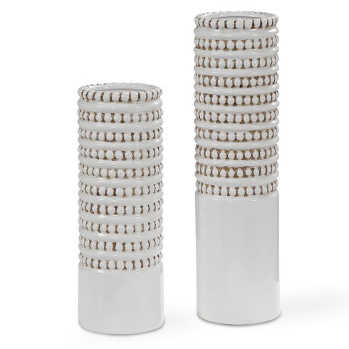 Angelou White Vases, Set/2