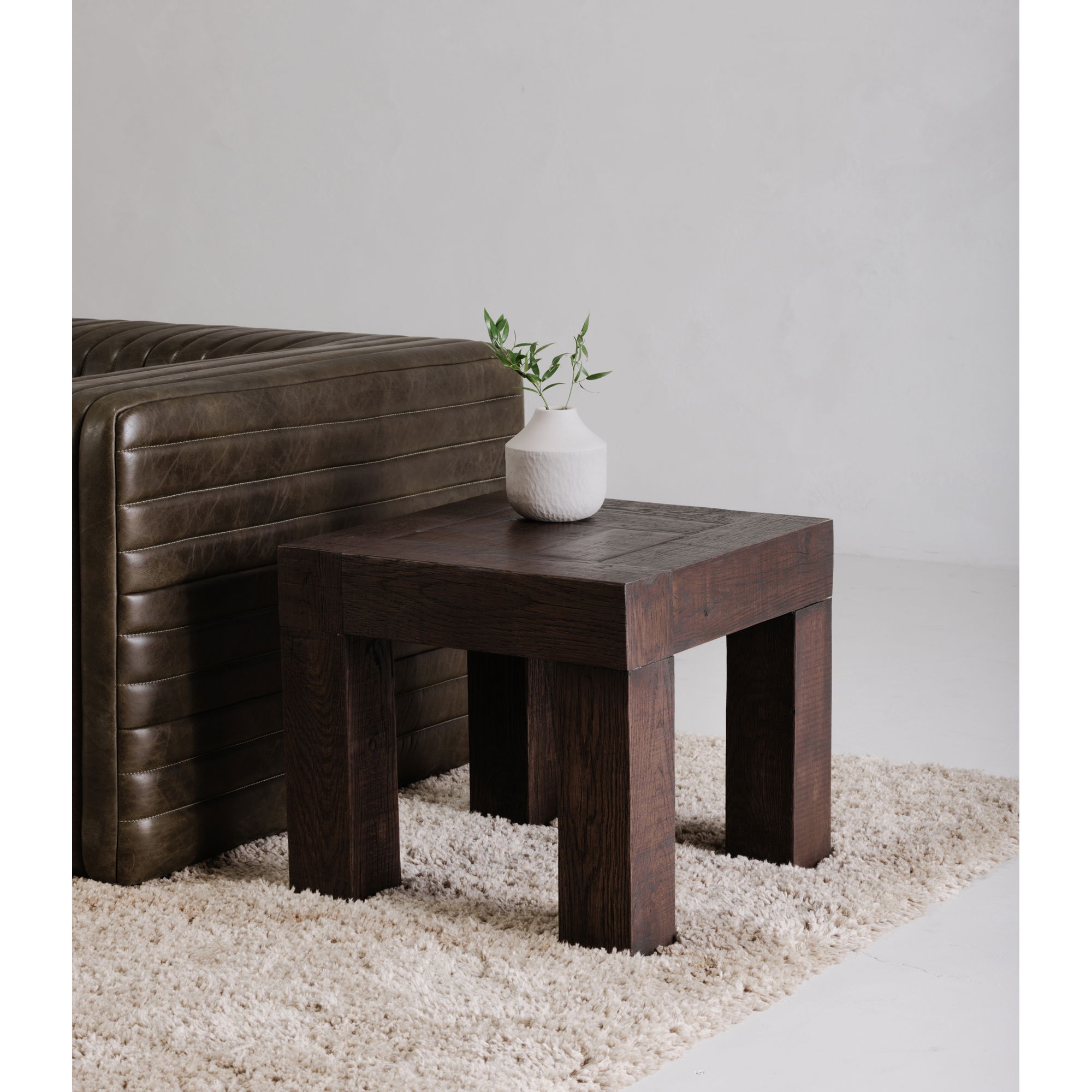 Evander Side Table Rustic Brown, Side & End Table by Moe's Home, 22" width x 20" height x 22" depth View 5