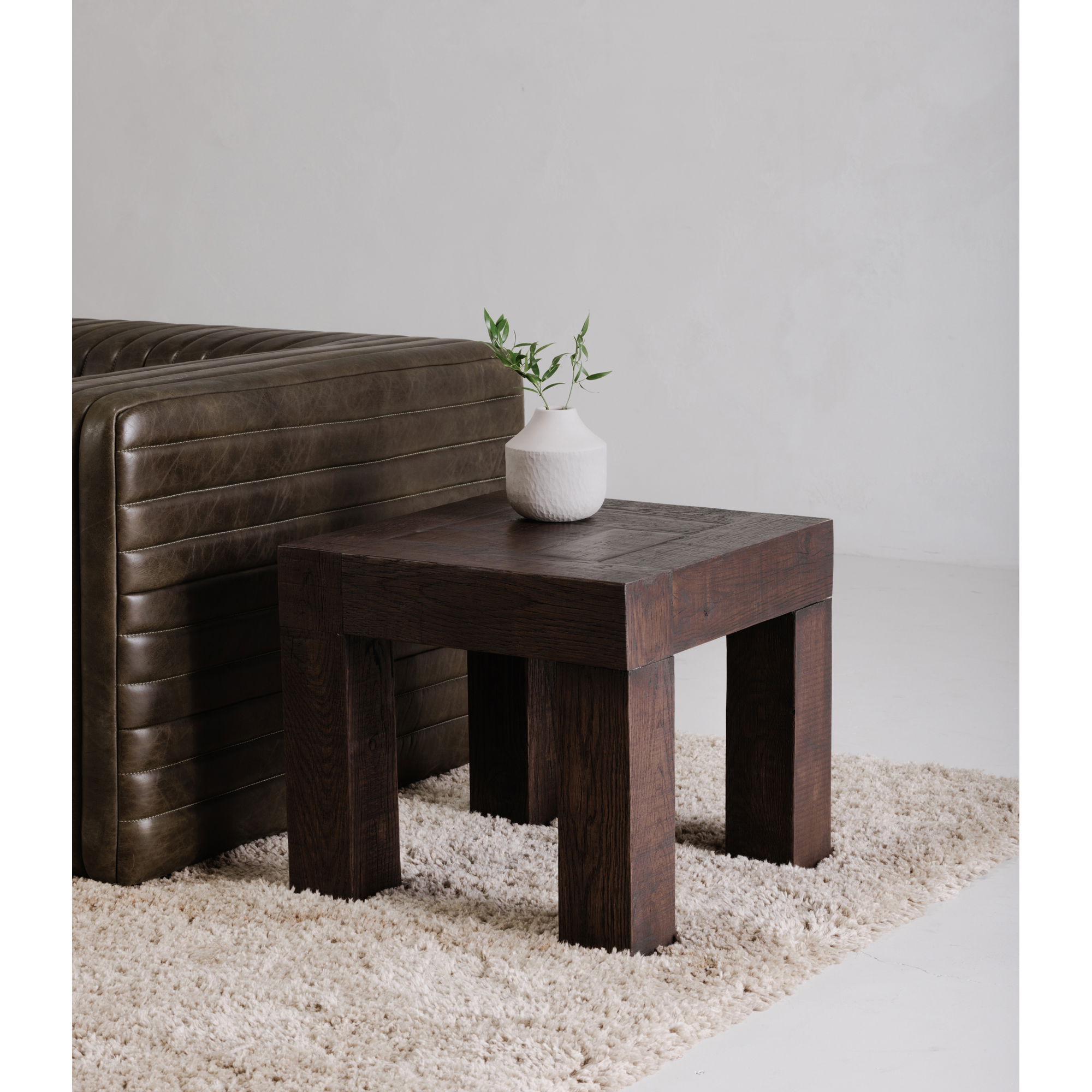 Evander Side Table Rustic Brown large image 