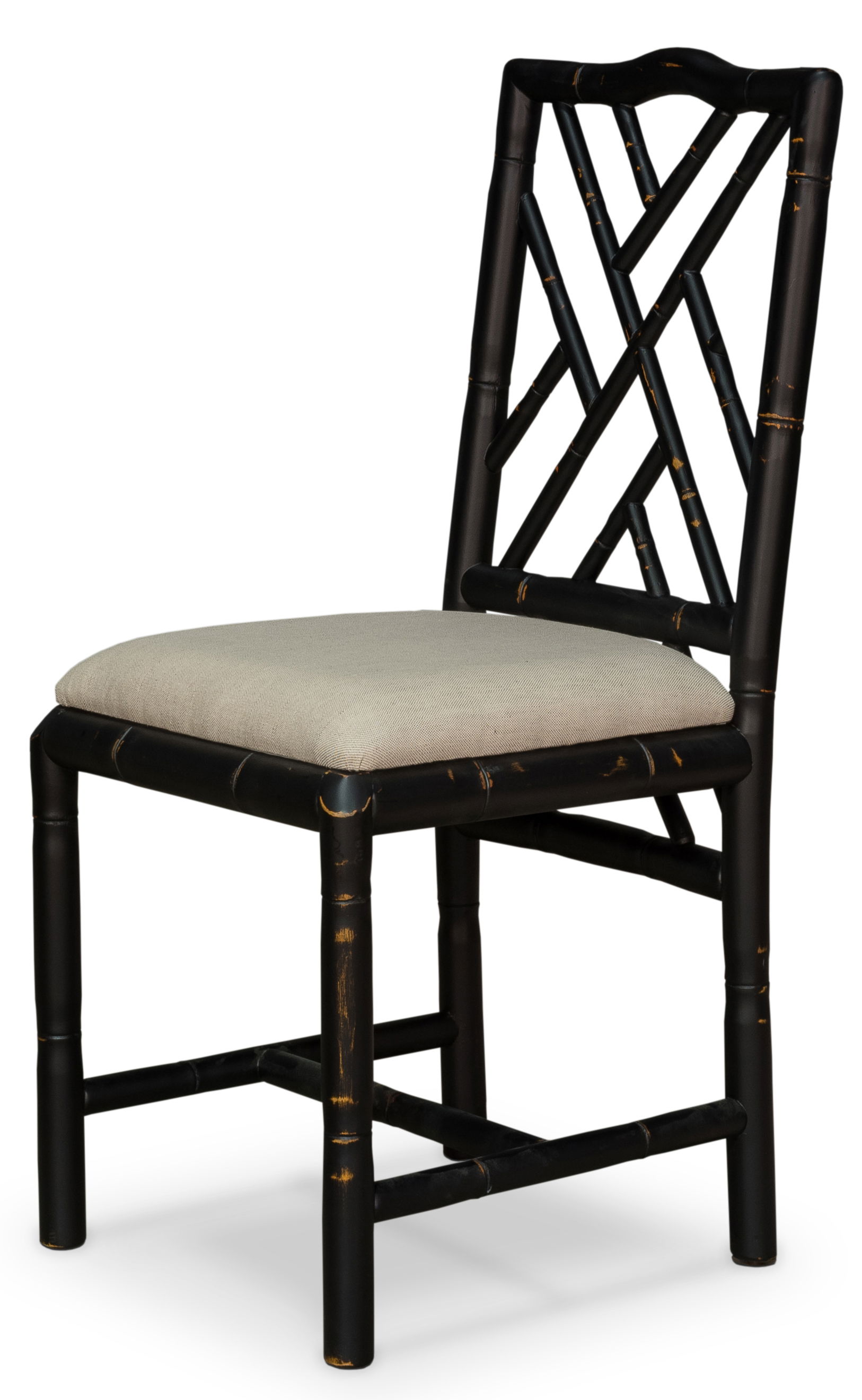 Brighton Bamboo Side Chair Black large image 