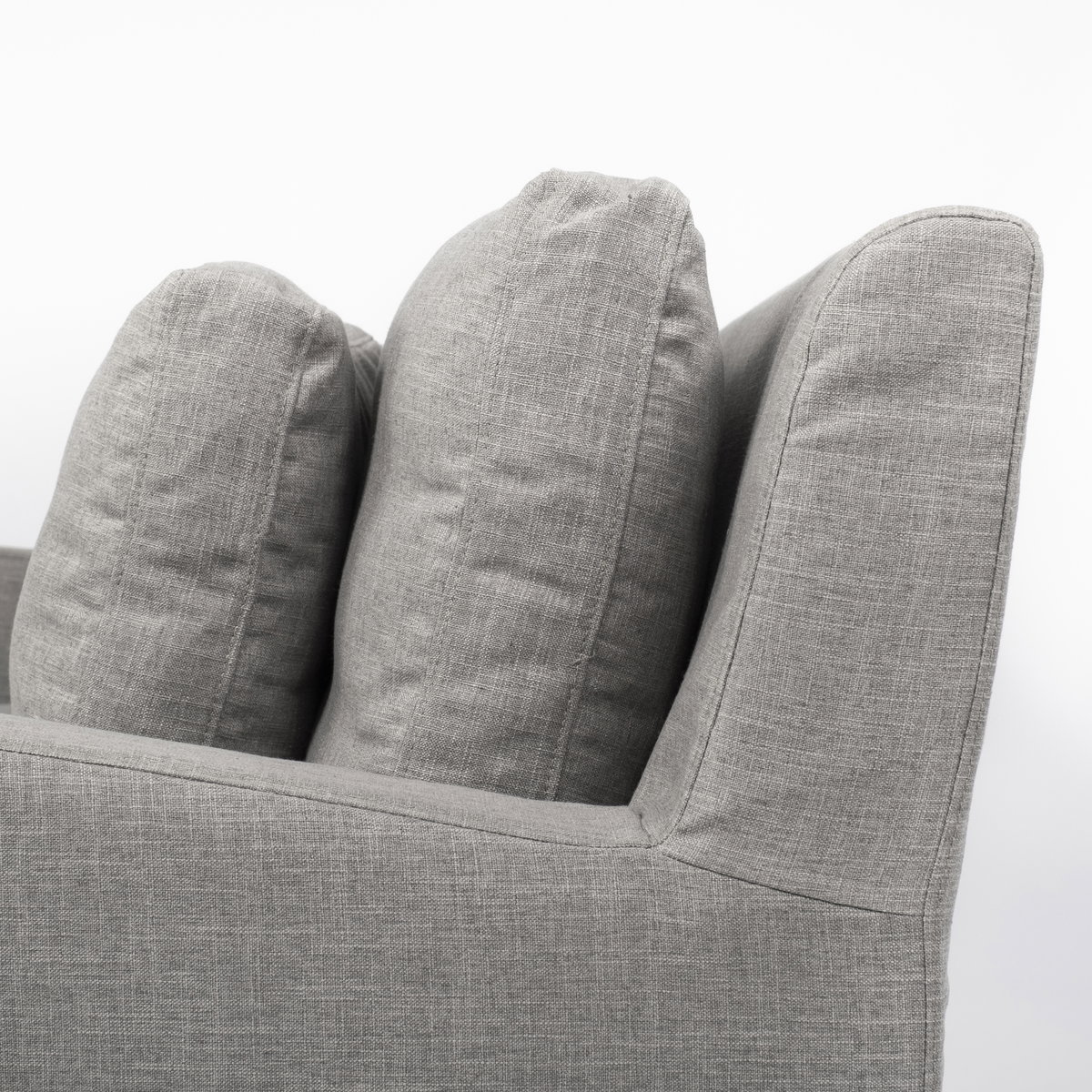 Denly I 69 X 38.25 X 34.5 Flint Gray Slipcover Two Seater Sofa, Sofas & Sectional by Mercana, 69" length x 38.25" width x 34.84" height View 9