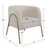 Jacobsen Off White Shearling Accent Chair, by Uttermost, 27" width x 29" height x 27" depth thumbnail 3