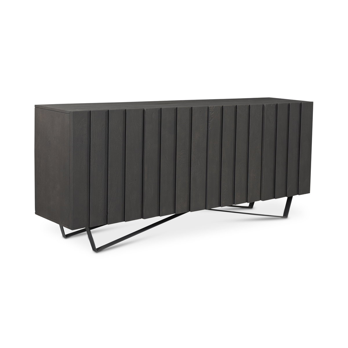 Brolio Sideboard Charcoal, Cabinets & Sideboard by Moe's Home, 71" width x 30" height x 16" depth View 2