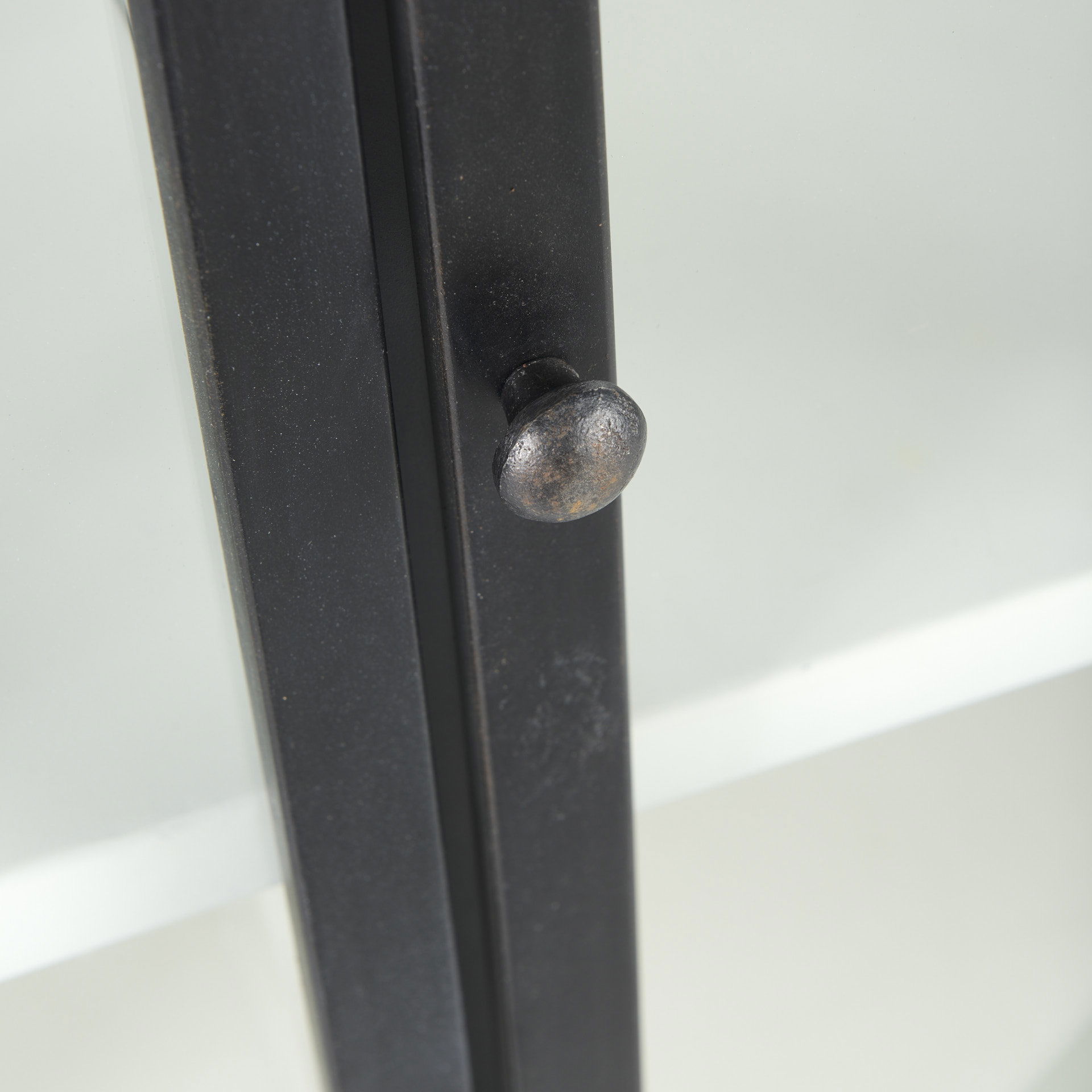 Dimitra  Dark Iron with Glass Doors Kitchen Island, by Mercana, 62" length x 32" width x 36" height View 12