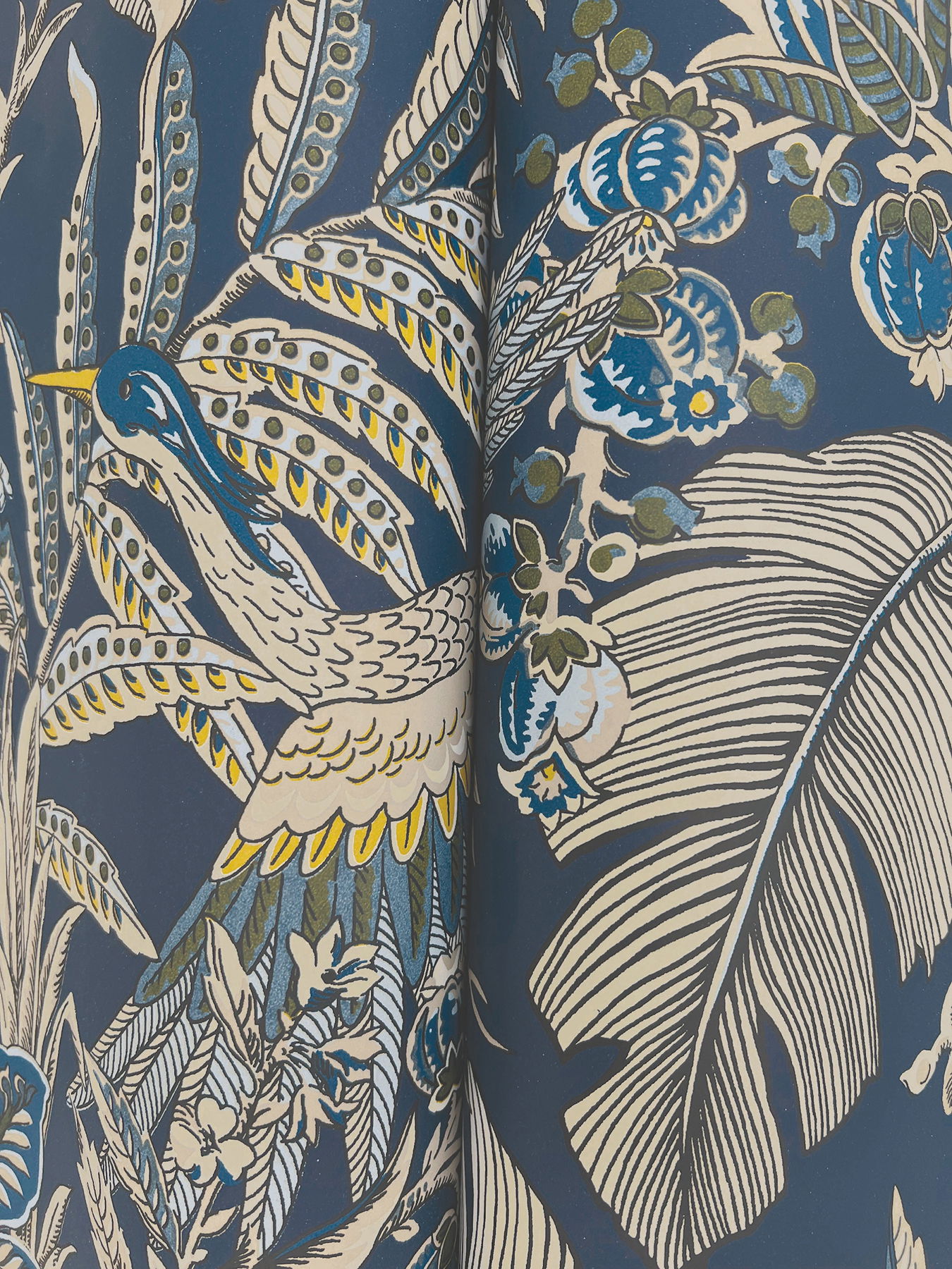 Heronwood Navy Wallpaper large image 