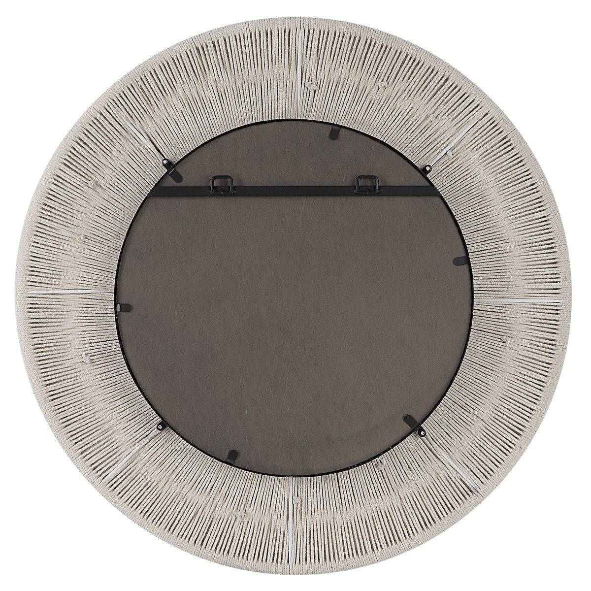 Sailor's Knot White Small Round Mirror, by Uttermost, 2'9" width x 2'9" height x 2.37" depth View 7