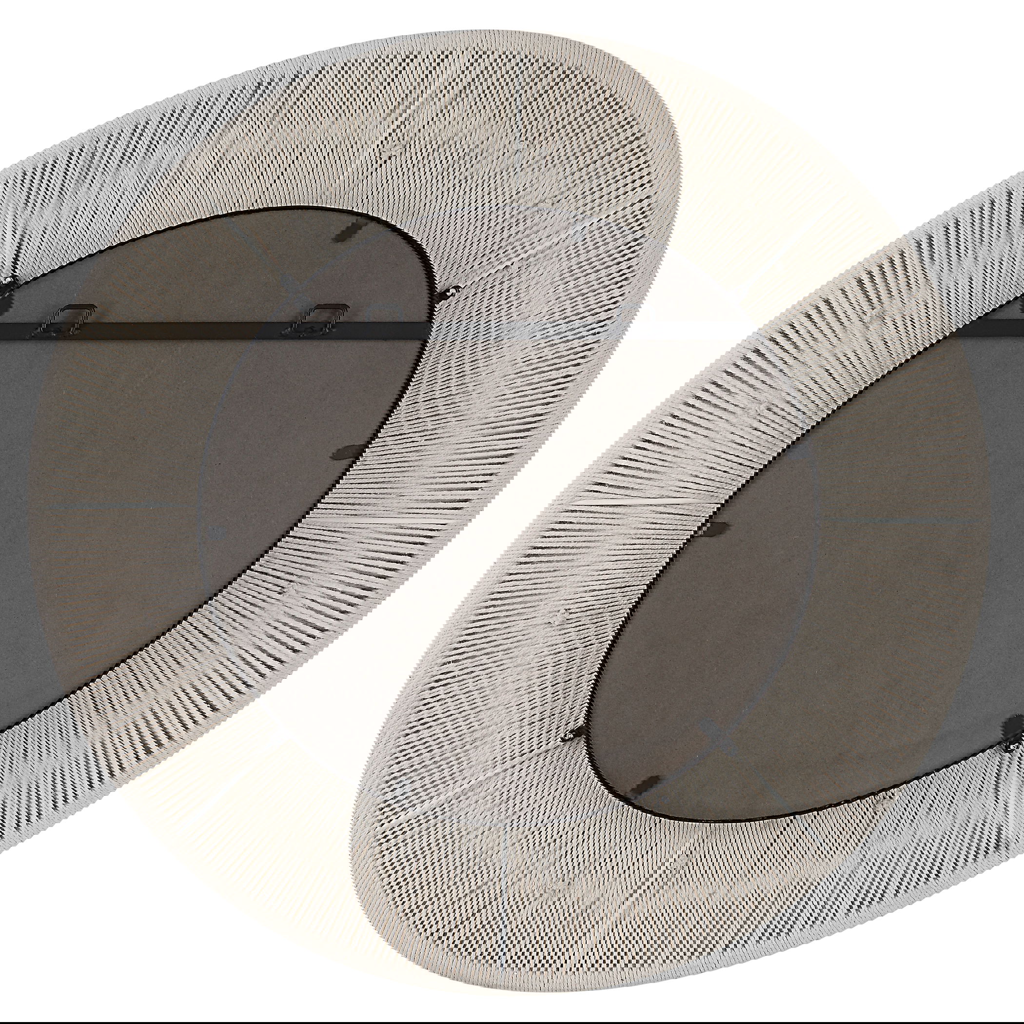 Sailor's Knot White Small Round Mirror, by Uttermost, 33" width x 33" height x 2.37" depth View 7