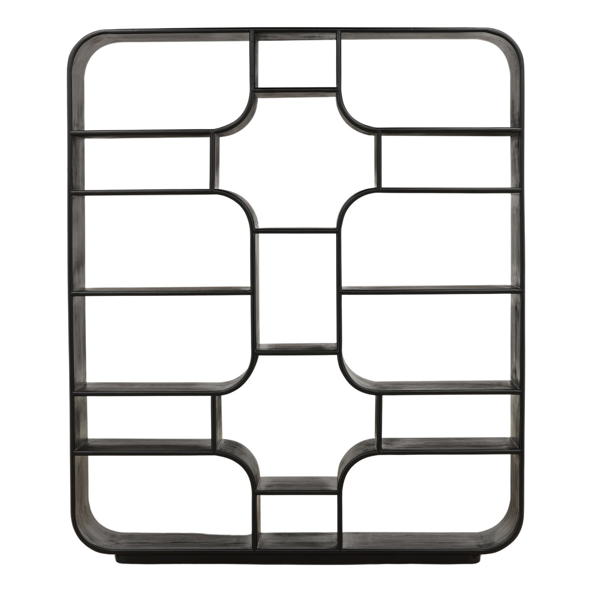 Gaetan Bookcase Black, Shelving & Bookcase by Dovetail, 67" width x 79" height x 16" depth View 2