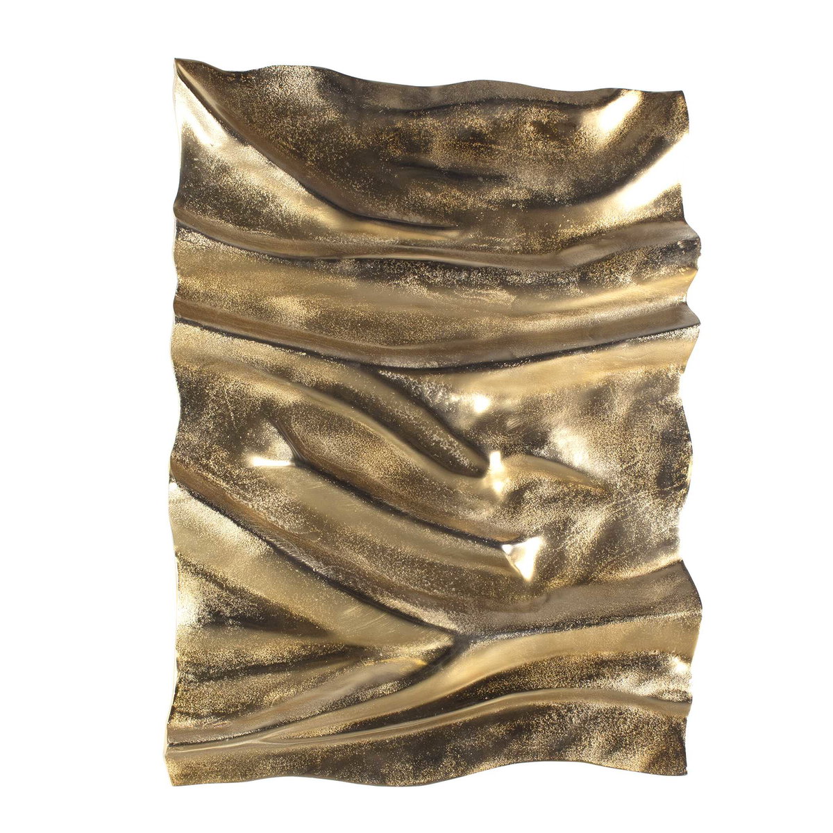 Undulate Outdoor Gold Wall Panel, Sculptural Wall Art by Uttermost, 23" width x 30" height x 2" depth View 4