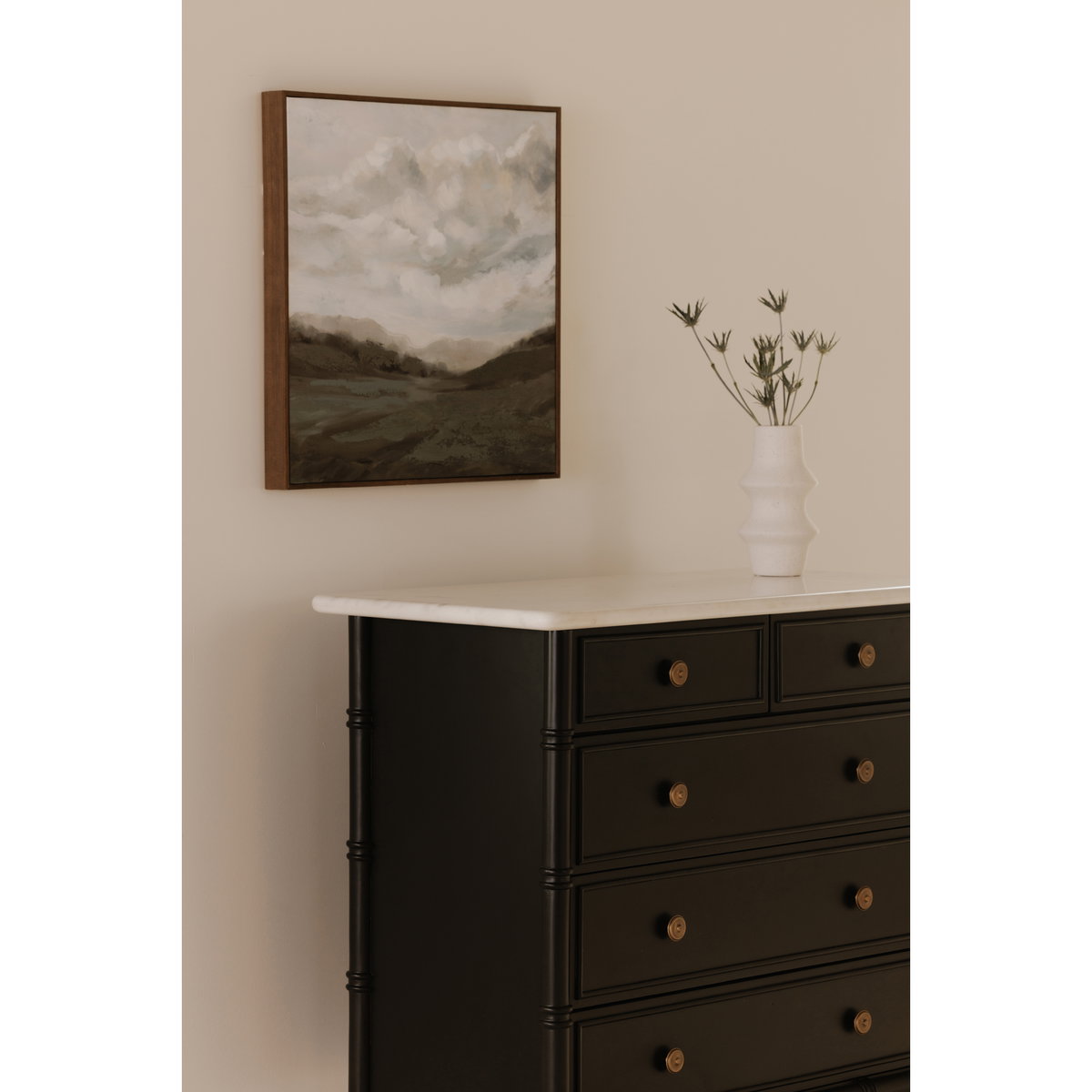 Eleanor 5 Drawer Chest Black, Dresser by Moe's Home, 40" width x 39.5" height x 20" depth View 13