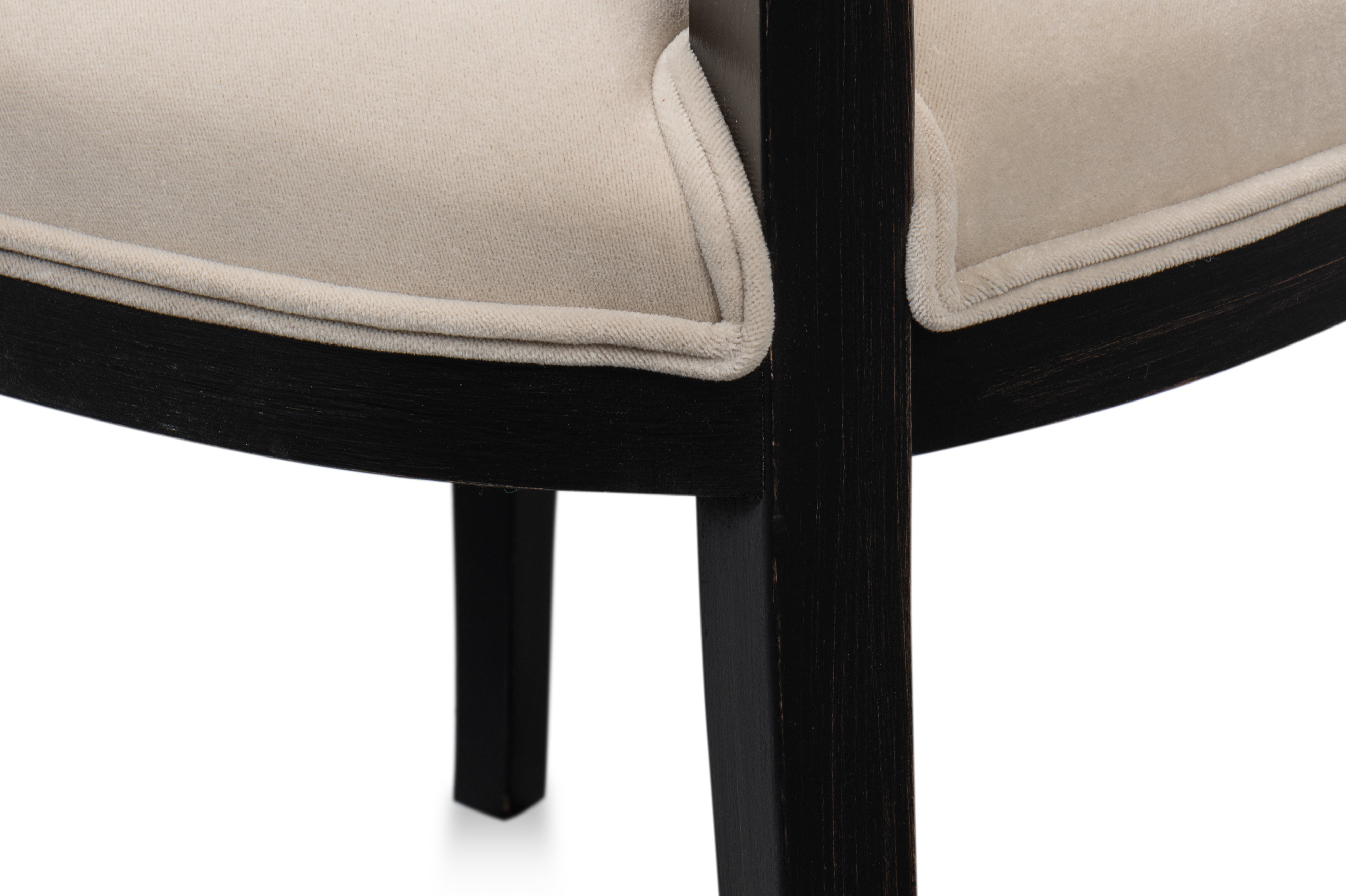 Goccia Side Chair, Nero, Banks Organza, Dining Chair by Sarreid, 21" length x 19" width x 41" height View 3