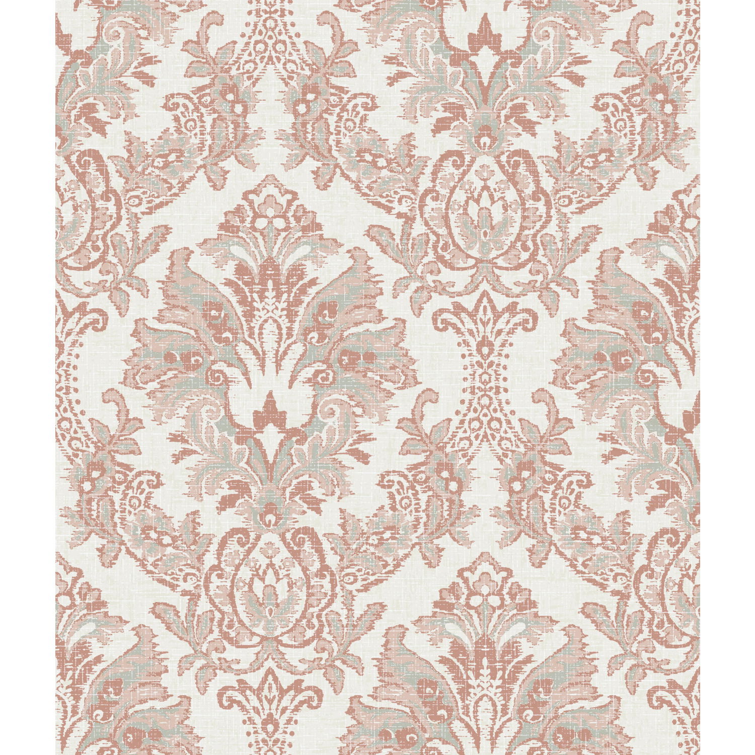 Bold Brocade Tan & Grey Wallpaper large image 