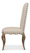 Thorne Side Chair, Beige, Dining Chair by Sarreid, 20" length x 22" width x 43" height thumbnail 9