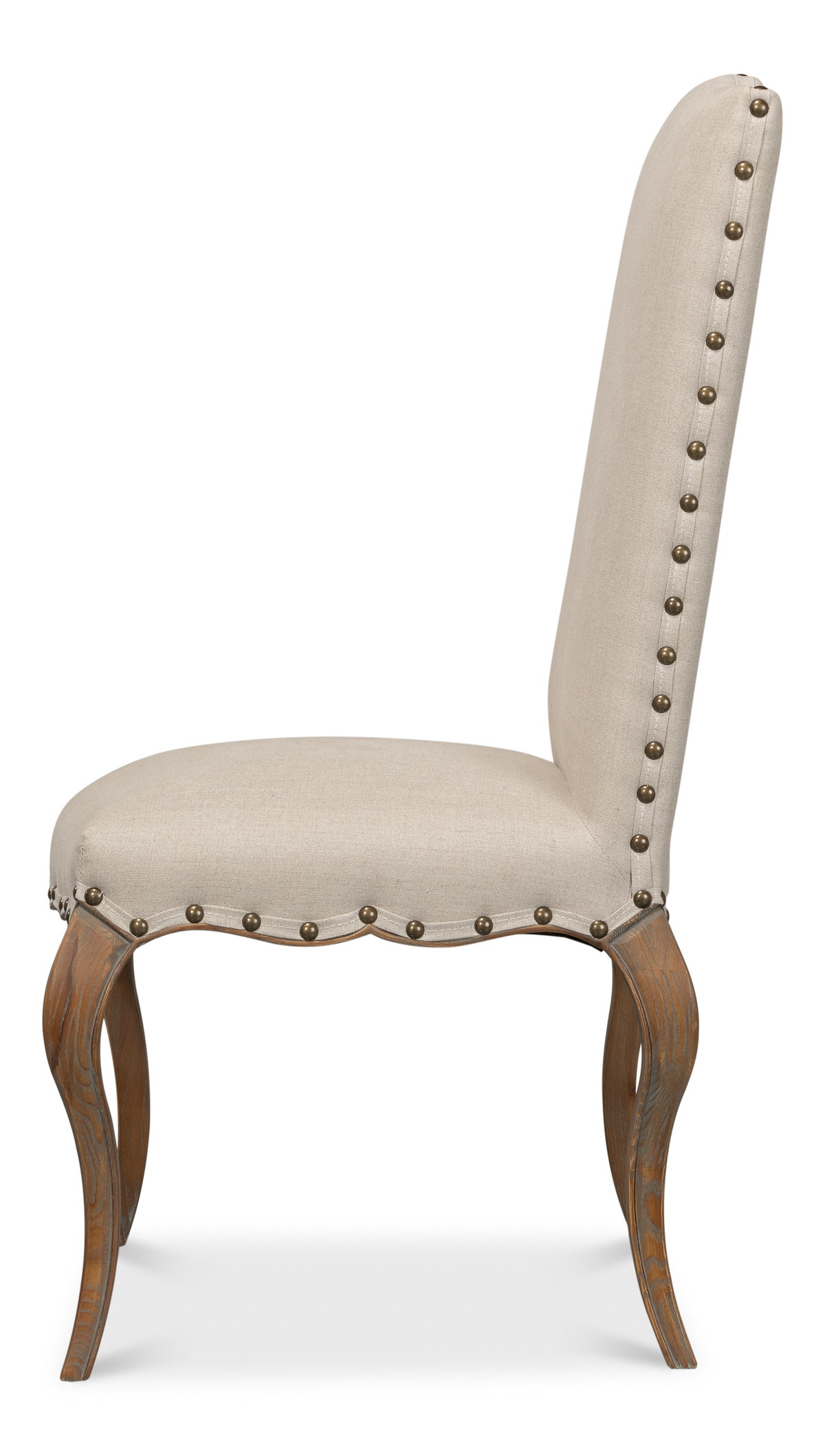Thorne Side Chair  Beige, by Sarreid, 1'10" length x 1'8" width x 3'7" height View 9