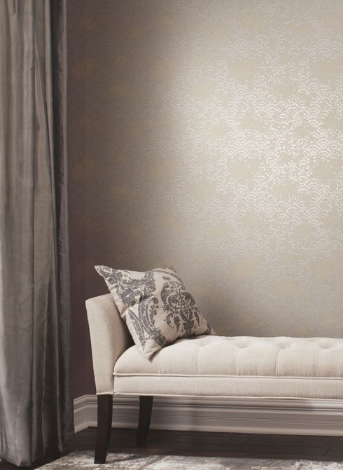 Eclipse Khaki & Silver Wallpaper
