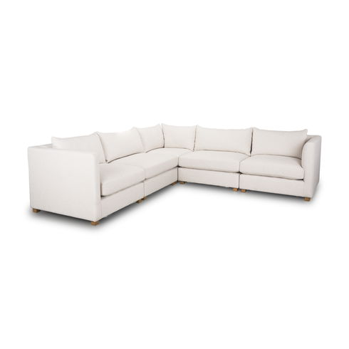 Halston 5 Piece Oatmeal Corner Sofa Set