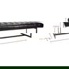 Wyatt Leather Bench Black thumbnail 7