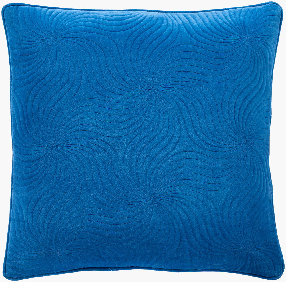 Quilted Cotton Velvet Accent Pillow, Decorative Pillow by Surya, 20" length x 20" width