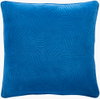 Quilted Cotton Velvet Accent Pillow Poly, Decorative Pillow by Surya, 18" length x 18" width thumbnail