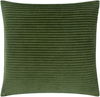 Cotton Velvet Stripes Accent Pillow, Decorative Pillow by Surya, 18" length x 18" width thumbnail